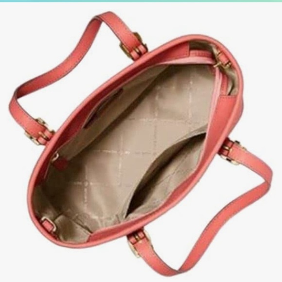 Jet Set Travel Extra-Small Logo Top-Zip Tote bag Color Grapefruit. - Picture 2 of 3